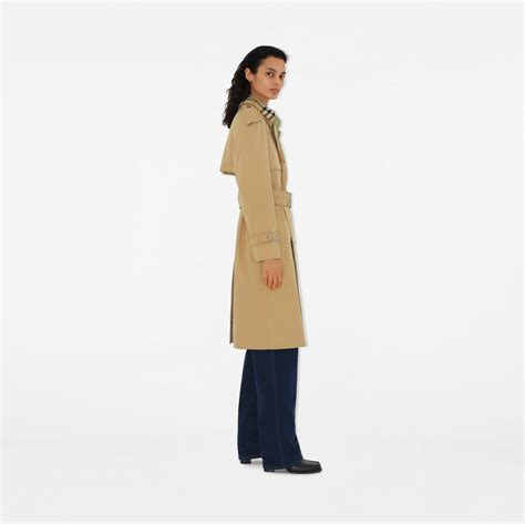 burberry plastic coat bag|Long Detachable Collar Gabardine Trench Coat in Flax .